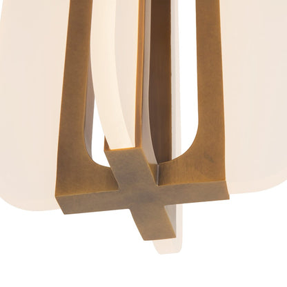 Kuzco Anders 8" Brass Dimmable LED Semi-Flush Mount, Vintage Brass