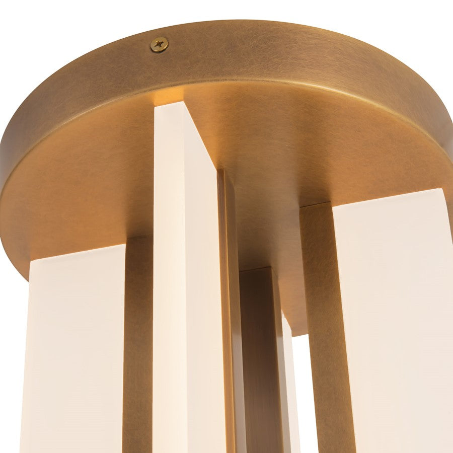 Kuzco Anders 8" Brass Dimmable LED Semi-Flush Mount, Vintage Brass