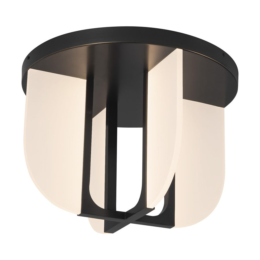 Kuzco Anders 17" Black Dimmable LED Semi-Flush Mount, Urban Bronze