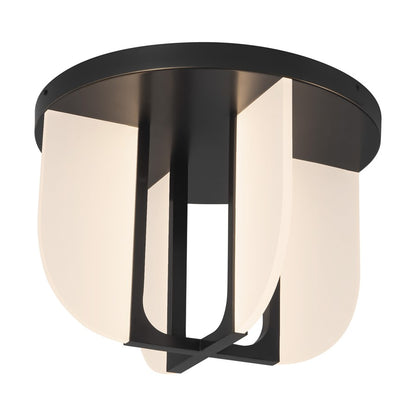 Kuzco Anders 17" Black Dimmable LED Semi-Flush Mount, Urban Bronze
