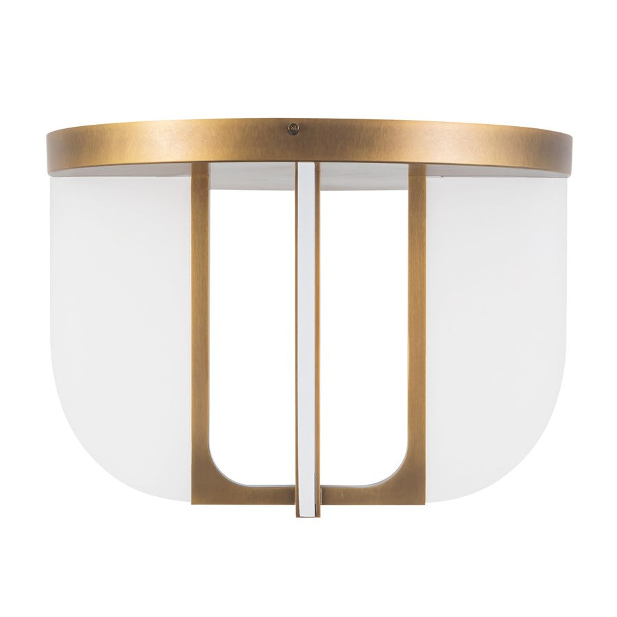 Kuzco Anders 17" Brass Dimmable LED Semi-Flush Mount, Vintage Brass