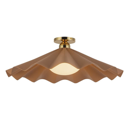 Kuzco Furrow 25" Red Semi-Flush Mount, Peach - SF354125PEC