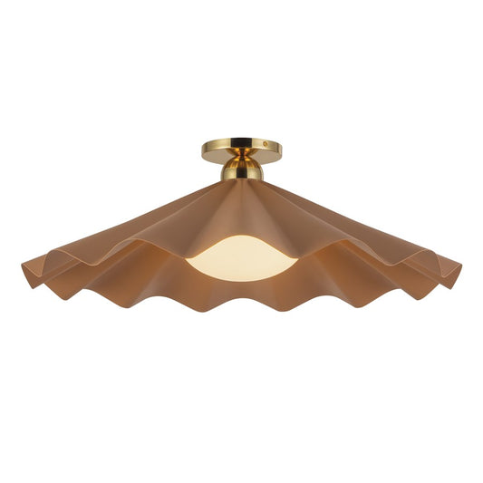 Kuzco Furrow 25" Red Semi-Flush Mount, Peach - SF354125PEC