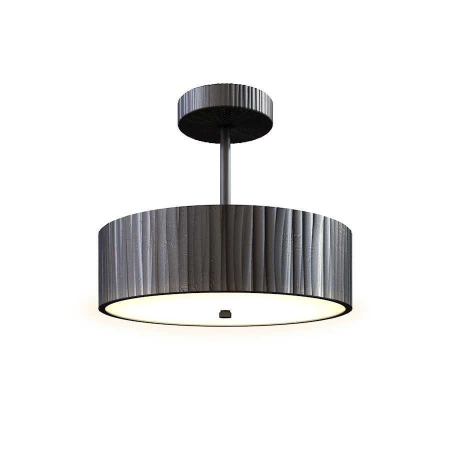 Alora Kensington 12" LED Semi Flush Mount, Urban Bronze/Frosted - SF361212UB