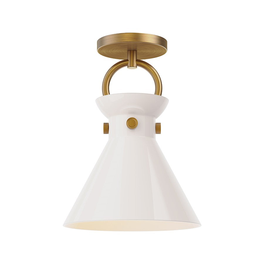 Alora Mood Emerson 1Lt 9" Semi Flush, Gold/G Opal/Clear/SM - SF412509AGGO