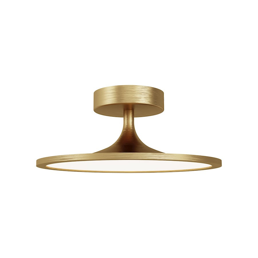 Alora Mood Issa 12" LED Semi Flush Mount, Gold/Frosted Acrylic - SF418012BG