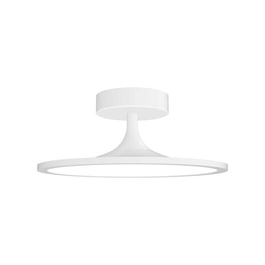 Alora Mood Issa 12" LED Semi Flush Mount, White/Frosted Acrylic - SF418012WH