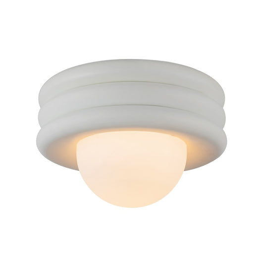 Kuzco Harvey 12" Socket Semi-Flush Mount, Antique White - SF426012AW