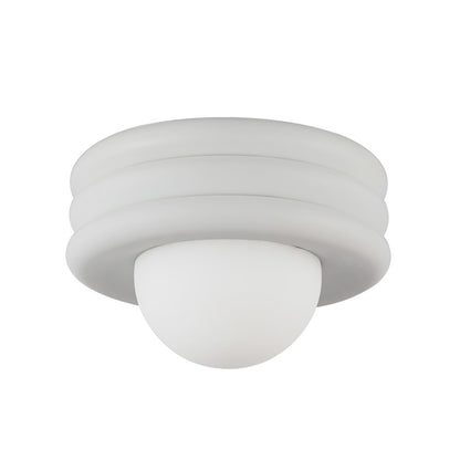 Kuzco Harvey 12" Socket Semi-Flush Mount, Antique White