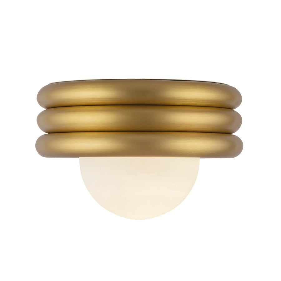 Kuzco Harvey 12" Socket Semi-Flush Mount, Brushed Gold