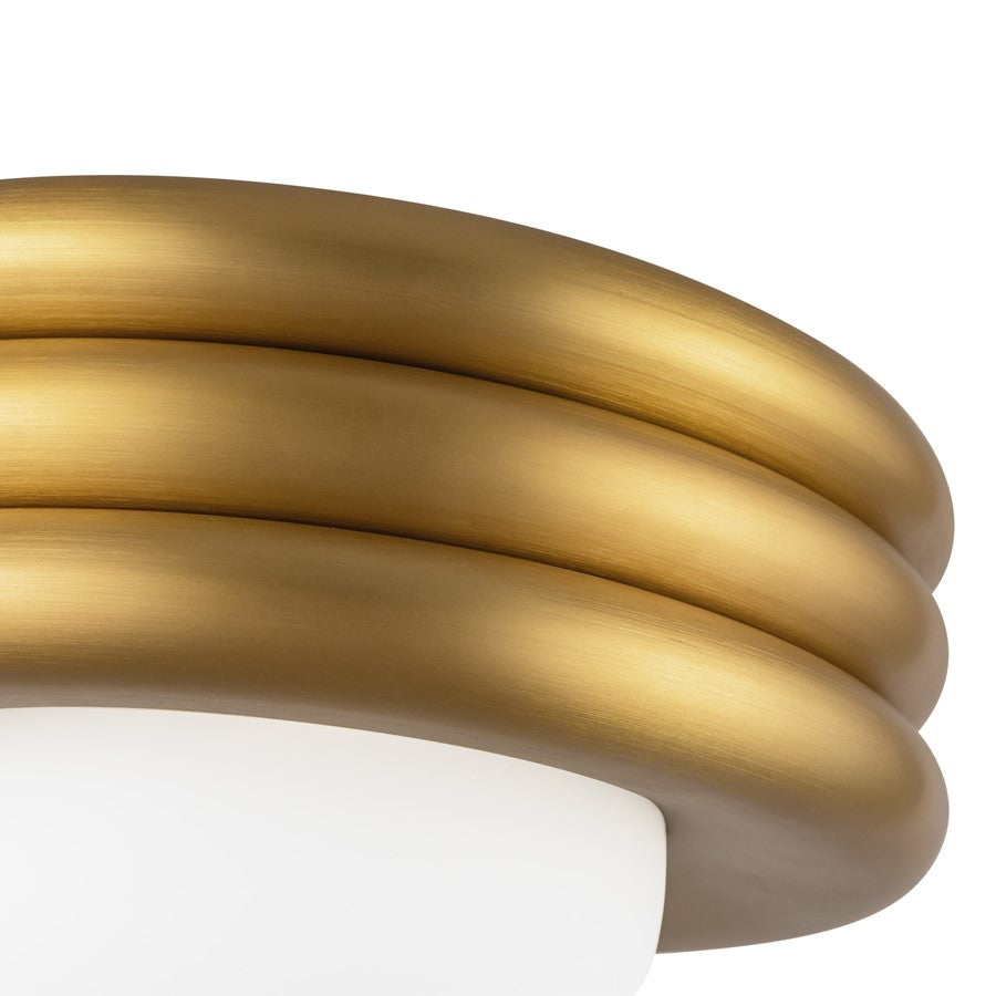 Kuzco Harvey 12" Socket Semi-Flush Mount, Brushed Gold