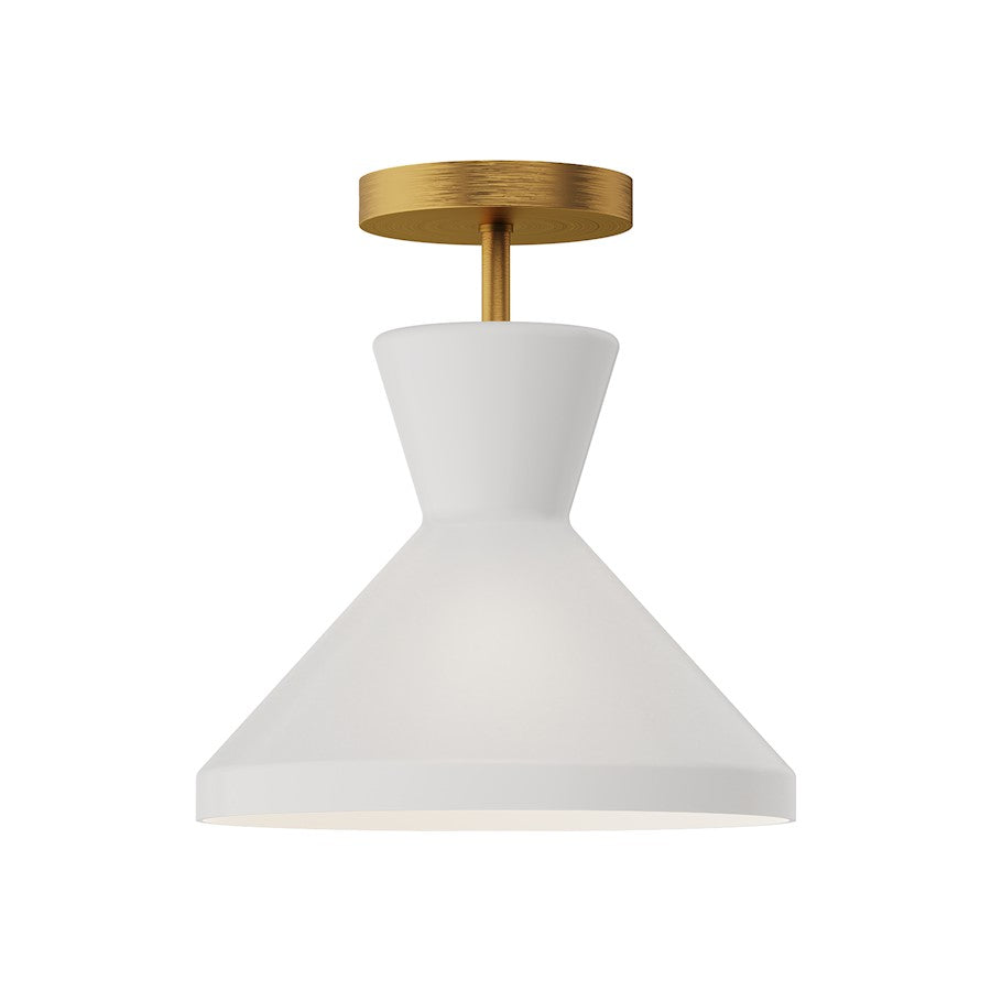 Alora Mood Betty 1 Light 10" Semi Flush Mount, Gold/Opal/Opal - SF473710AGOP