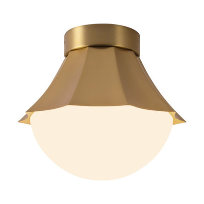 Kuzco Shelton 12" Gold Semi-Flush Mount, Brushed Gold