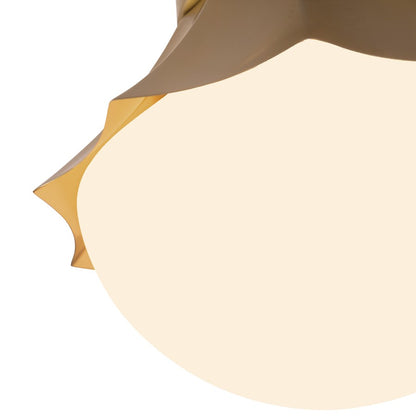 Kuzco Shelton 12" Gold Semi-Flush Mount, Brushed Gold