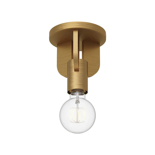 Alora Mood Claire 1 Light 5" Semi Flush Mount, Aged Gold - SF607001AG