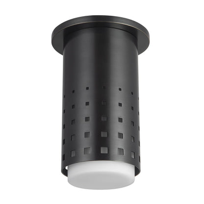 Kuzco Astoria 5" Black Semi-Flush Mount, Urban Bronze
