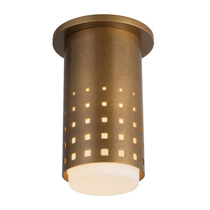 Kuzco Astoria 5" Brass Semi-Flush Mount, Vintage Brass