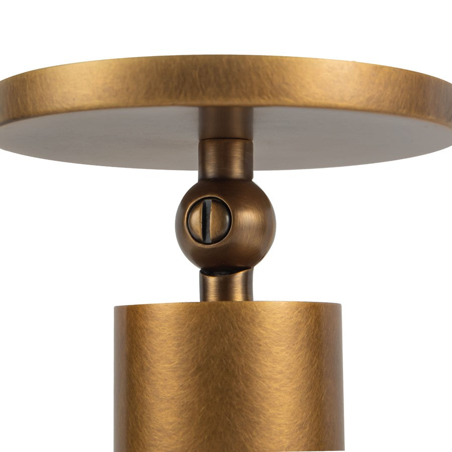 Kuzco Mason 5" Brass Dimmable LED Semi-Flush Mount, Vintage Brass
