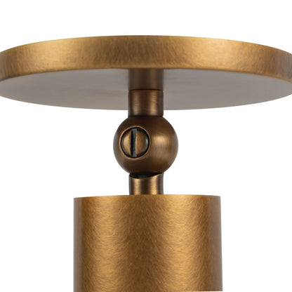 Kuzco Mason 5" Brass Dimmable LED Semi-Flush Mount, Vintage Brass