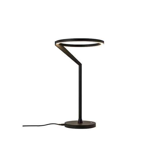 Kuzco Roda 15in Table Lamp | Black Aluminum and Steel | Living Room & Bedroom Accent | 8.625 x 8.625 x 15 in, Touch Dimmer | Model TL27715-BK