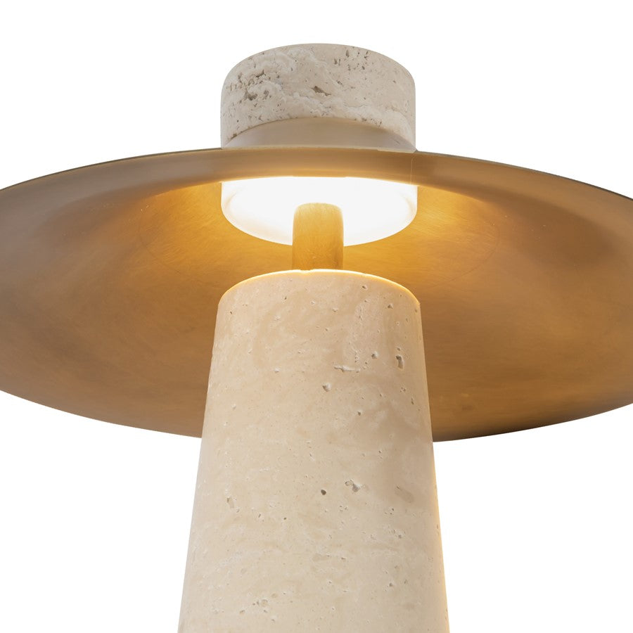 Kuzco Hagen 12" Brass Dimmable LED Table Lamp, Vintage Brass