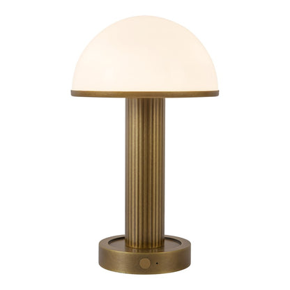 Kuzco Vienna 9" Brass Dimmable LED Table Lamp, Vintage Brass/Opal - TL308305VBGO