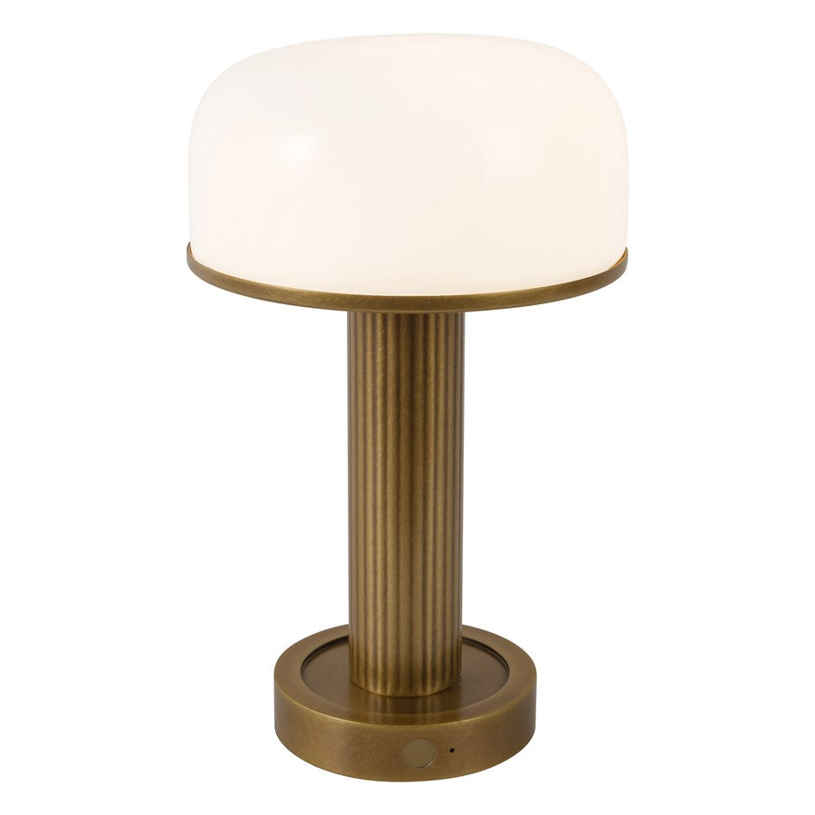 Kuzco Vienna 9" Brass Dimmable LED Table Lamp, Vintage Brass