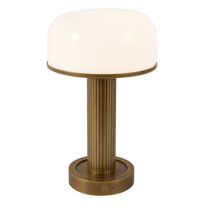 Kuzco Vienna 9" Brass Dimmable LED Table Lamp, Vintage Brass