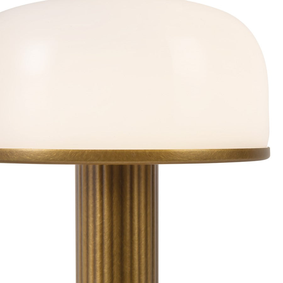 Kuzco Vienna 9" Brass Dimmable LED Table Lamp, Vintage Brass