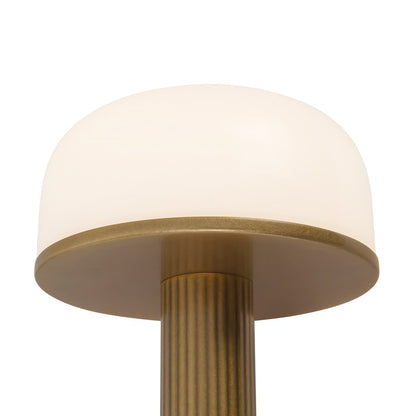 Kuzco Vienna 9" Brass Dimmable LED Table Lamp, Vintage Brass