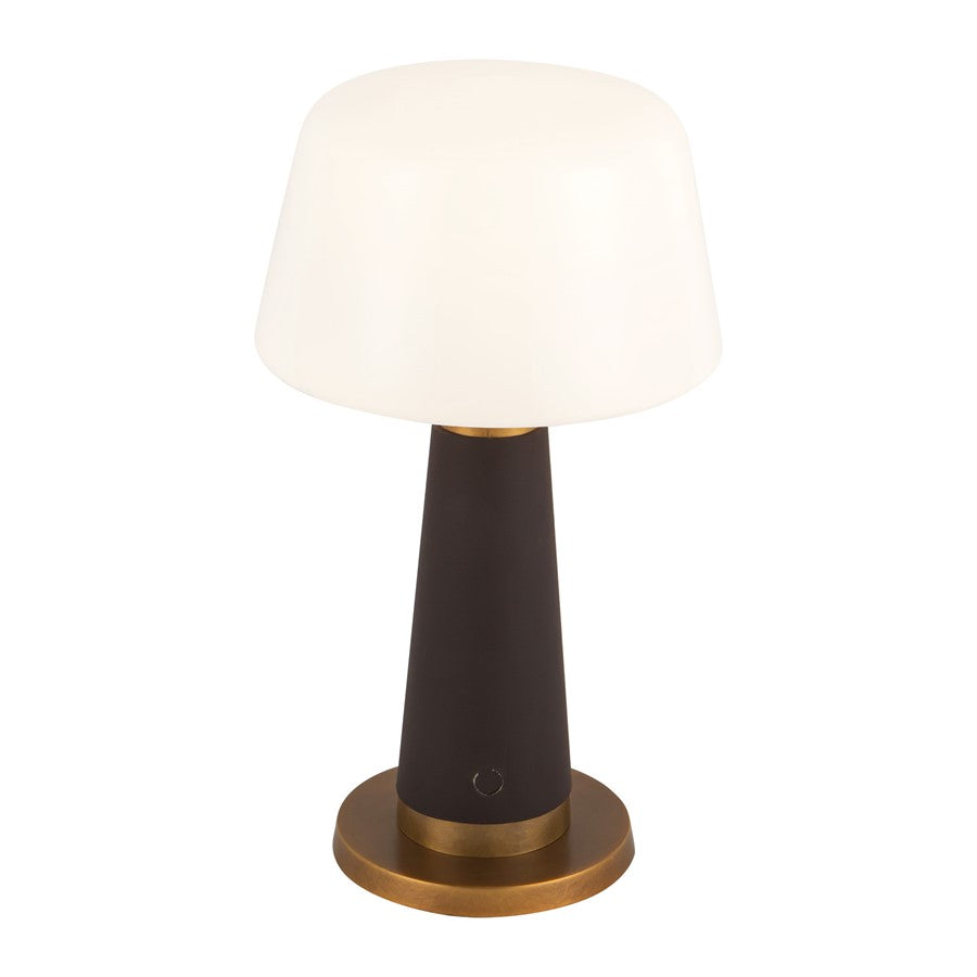 Kuzco Clemence 11" Brown Dimmable LED Table, Espresso Vegan Leather
