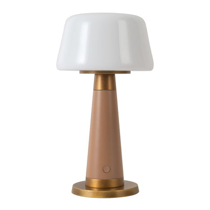 Kuzco Clemence 11" Red Dimmable LED Table Lamp, Peach