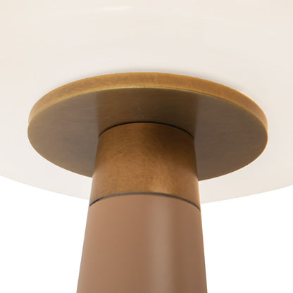 Kuzco Clemence 11" Red Dimmable LED Table Lamp, Peach