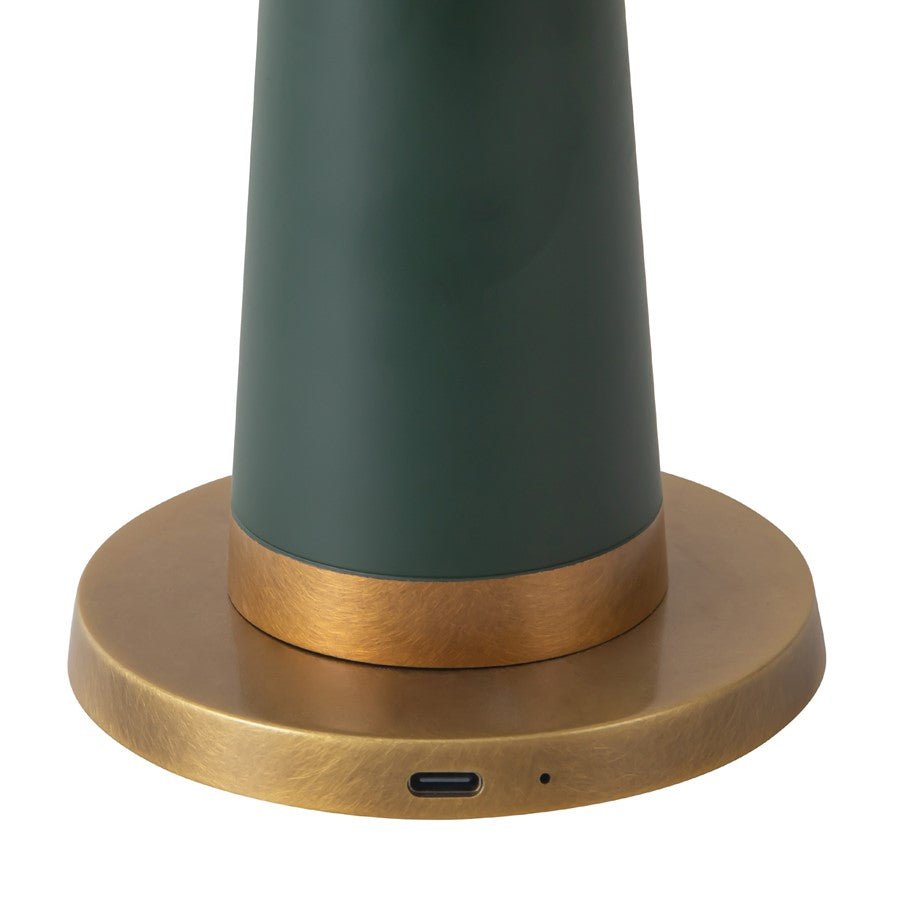 Kuzco Clemence 11" Green Dimmable LED Table Lamp, Pine Green