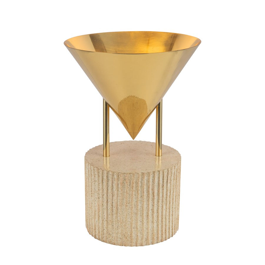 Kuzco Versus 15" Brass Table Lamp, Patina Brass - TL341015PTB