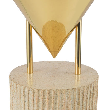 Kuzco Versus 15" Brass Table Lamp, Patina Brass