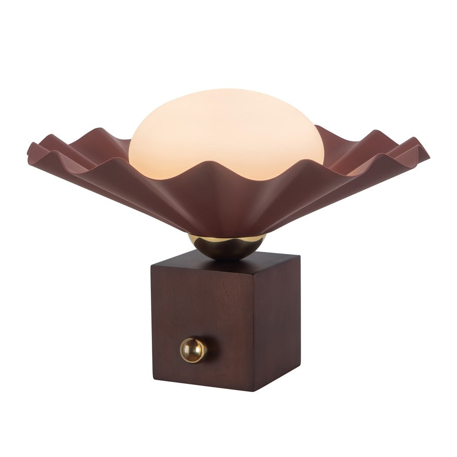 Kuzco Furrow 9" Red Table Lamp, Burgundy - TL354012BGD