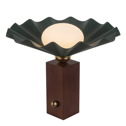 Kuzco Furrow 14" Green Table Lamp, Pine Green