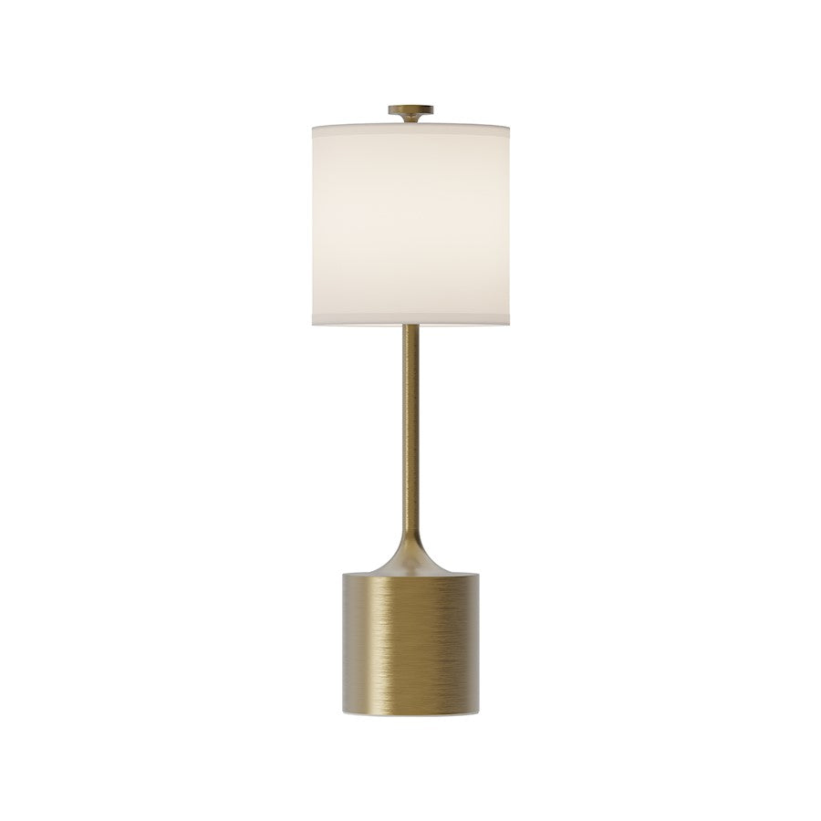 Alora Mood Issa 1Lt 26" Table Lamp, Gold/Ivory Linen/Gold/Silver - TL418726BGIL