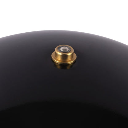 Kuzco Poppy 12" Black Dimmable LED Table Lamp, Glossy Black