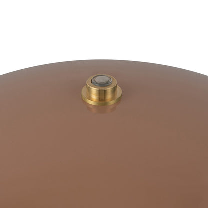 Kuzco Poppy 12" LED Table Lamp, Peach/Steel Shade