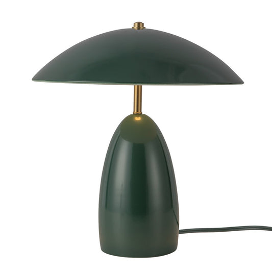 Kuzco Poppy 12" LED Table Lamp, Pine Green/Steel Shade - TL437012PGN