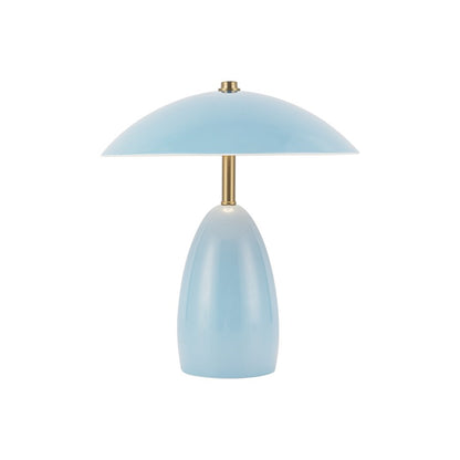 Kuzco Poppy 9" LED Table Lamp, Cerulean/Steel Shade - TL437409CER