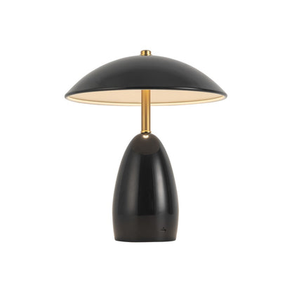Kuzco Poppy 9" Black Dimmable LED Table Lamp, Glossy Black
