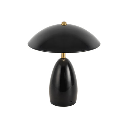 Kuzco Poppy 9" Black Dimmable LED Table Lamp, Glossy Black