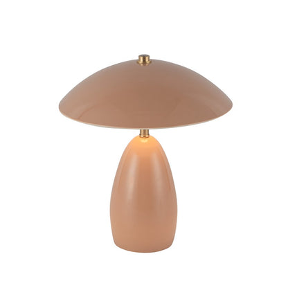 Kuzco Poppy 9" LED Table Lamp, Peach/Steel Shade