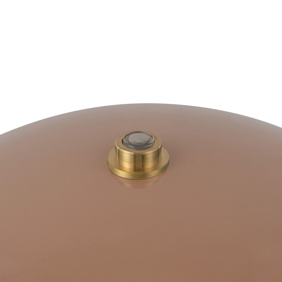 Kuzco Poppy 9" LED Table Lamp, Peach/Steel Shade