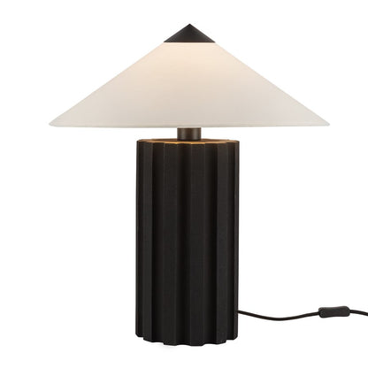 Kuzco Ono 20" Socket Table Lamp, Matte Black/White Cotton Shade - TL441020MB