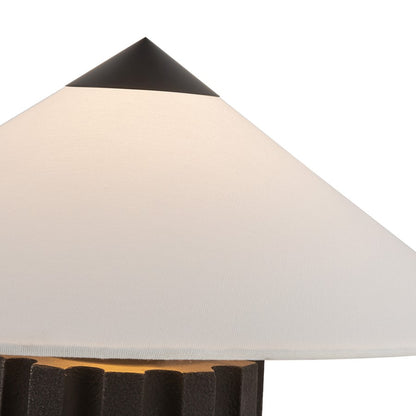 Kuzco Ono 20" Socket Table Lamp, Matte Black/White Cotton Shade