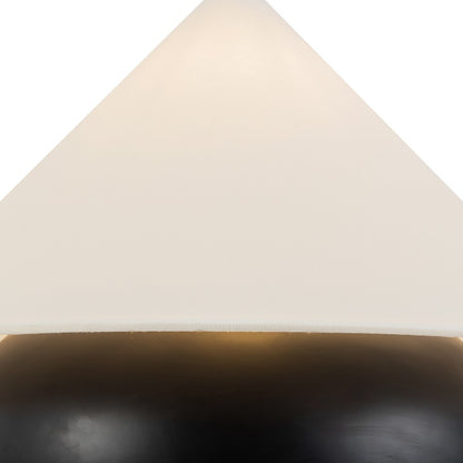 Kuzco Rowan 17" Black Table Lamp, Matte Black/White Linen